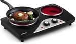Hot Plate, Cusimax Electric Stove 1800W Double Burner, Portable Ceramic Infrared. Fixed Price $77.36.