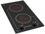 Eurokera 2 Burner Black Glass Built-in Cooktop Smooth Knob Control. Fixed Price $125.00.