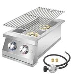 Double Grilling Side Burners For Outdoor Kitchen, 2 * 17,000BTU Liquid Propane. Fixed Price $569.98.
