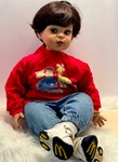 Fayzah Spanos Collectable Boy Doll "anthony" COA#255/1500 W/mac Donald. Fixed Price $100.00.