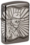 Zippo Skeleton Cowboy Design Armor Black Ice Windproof Pocket Lighter, 2409.... Fixed Price $160.00.