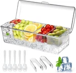 Servidor De Buffet Acero Inoxidable Con 5AMPLIOS Compartimentos Para Fiestas. Fixed Price $34.99.