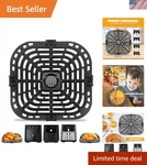 Healthy Cooking Essential: Air Fryer Grill Plate For Vortex Plus & Gourmia 6QT. Fixed Price $29.99.