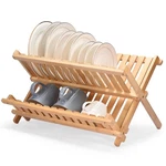Vdomus Bamboo Dish Drying Rack - Foldable For Kitchen Natural. Fixed Price $29.70.