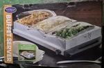 Nostalgia Stainless Steel 3-STATION Buffet Server With Warming Tray. Fixed Price $99.99.
