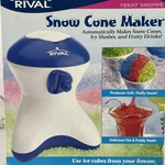 Rival Frozen Delights Ice Shaver Snow Cone Maker Model IS350 Blue In Box Tested. Fixed Price $18.74.