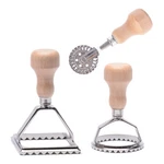 Master Feng Ravioli Stamp Maker Cutter With Roller Wheel Set, 3 Piece, Silver. Fixed Price $24.99.