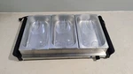 Oster Buffet Server And Warming Tray 3 -1.5 Qt Pans Heat Electric. Fixed Price $19.95.