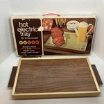 Vtg 70'S Cornwall Hot Electric Tray Walnut Mid Century Modern W/ Box. Fixed Price $19.97.