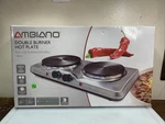 Ambiano Countertop Infrared Double Burner 1700W Electric Hot Plate Lightly Used. Fixed Price $48.42.