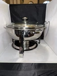 Gourmet Buffet 3 Qt Chafing Dish Chafer Set Warmer Full Round Stainless Steel. Fixed Price $22.00.