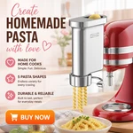 Metal Gourmet Pasta Press Attachment For Kitchenaid Stand Mixer, 5 Discs Set. Fixed Price $67.84.