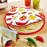 Dokkia Tortilla Warmer 12 Inch, Carnival Fiesta Themed Chili Pepper Party. Fixed Price $18.99.
