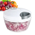 Ourokhome Manual Food Processor Vegetable Chopper, Portable 500 Ml, White. Fixed Price $14.99.