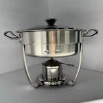 Tramontina 3 Qt. Round Stainless Steel Chafing Dish. Fixed Price $49.99.