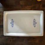 Vintage Corning Ware Cornflower P-49 Electric Warming Tray 16" No Cord. Fixed Price $34.00.
