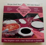 Microwaveable Table Top Heat Plate With Microcore Vesture White & Black. Fixed Price $20.99.
