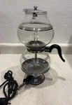 Vintage Silex Pyrex Electric Double Bubble Glass Vacuum Coffee Pot Heating Plate. Fixed Price $80.00.