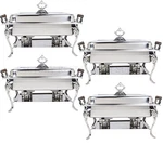 4 Pack Catering Classic Stainless Steel Chafer Chafing Dish Set 8 Qt Buffet Full. Fixed Price $455.00.