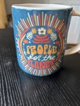 Used Anthropologie Dazey Retro People For Planet Mug Coffee Tea Cup Boho Gift. Fixed Price $13.99.