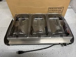 Brylane Home 3-SECTION Buffet Server & Warming Station 13 X 21. Fixed Price $49.00.