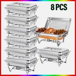 9QT Catering Chafing Dish Food Warmer Buffet Set 316 Stainless Steel W/3 Pan. Fixed Price $169.99.