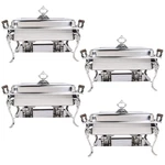 4 Pack Catering Classic Stainless Steel Chafer Chafing Dish Set 8 Qt Buffet Full. Fixed Price $459.97.