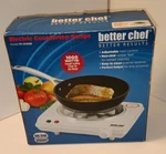 New Better Chef Im 305SB 1000W Electric Coil White Countertop Range Hot Plate. Fixed Price $19.87.