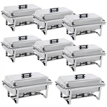 8QT Stainless Steel Chafing Dish Buffet Set Catering Chafer With Foldable Frame. Fixed Price $173.58.