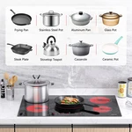 30 Inch Electric Cooktop 5 Burners Drop Ceramic Glass Stove Touch Control. Fixed Price $92.99.