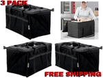 3 Pack Insulated Black Catering Delivery Chafing Dish Food Full Pan Carrier Bag. Fixed Price $104.99.
