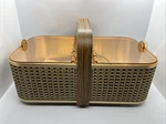 Vintage Salton Hot Basket BH-2 Roll Bread Warmer Wicker W/box & Tongs Mcm. Fixed Price $39.99.