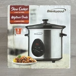 Brentwood SC-130S Qt Slow Cooker Stainless Steel Settings Easy Clean Handles. Fixed Price $17.50.