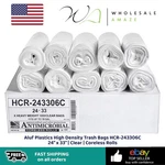 Aluf Plastics High Density Trash Bags 24" X 33" Micron (eq) Clear HCR-243306C. Fixed Price $59.99.