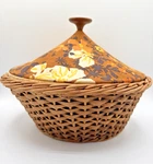 Vtg 1960S Rainbow Electric Bun Hut Automatic Bread Warmer Retro Floral &wicker. Fixed Price $19.99.