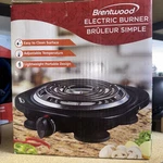 Brentwood Black 1,000-WATT Single Electric Burner TS-321 Bk. Fixed Price $25.00.