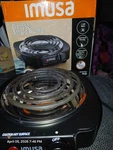 Imusa Electric Single Burner Hot Plate GAU-80305 1100W Black Stainless Steel. Fixed Price $13.00.