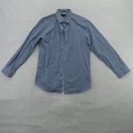 Banana Republic Dress Shirt Mens Large Blue Geo Grant Slim Fit Non-iron Stretch. Fixed Price $17.99.