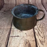 Old Antique Hammered Copper Pot Kettle - Forged Iron Handle Rolled Rim. Fixed Price $24.99.