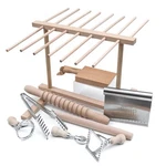 Ultimate 9 Pcs Pasta Making Tool Set Drying Rack, Tongs, Ravioli .... Fixed Price $61.05.
