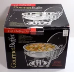 Gourmet Buffet 4 Qt Chafing Dish Chafer Set Warmer Full Round Stainless Steel. Fixed Price $29.00.