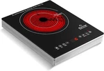 Electric Glass Hot Plate Portable Cooktop 1600W Works With All Cookware. Fixed Price $46.99.