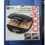 Cook's Cooks S-627 3-IN-1 Grill Waffle Sandwich Maker Non-stick Plates. Fixed Price $35.00.