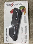 Eurostar ES212BK Double Burner Cast Iron Plates Electric 1500W Adjustable Black. Fixed Price $28.99.