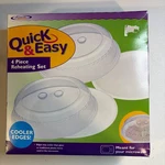 Miracle Ware Quick & Easy 4 Piece Microwave Reheating Set Plates Splatter Covers. Fixed Price $12.98.