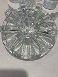 Vtg Chantal Heavy Clear Glass Warming Stand Trivet Tealight Warmer Pot Pan 8IN. Fixed Price $53.00.
