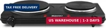 Elite Gourmet EDB-302BF Countertop Double Cast Iron Burner, 1500 Watts Electric. Fixed Price $48.98.