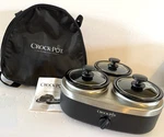Crock Pot Triple Little Dipper X 16 Ounce With Case Nice! SCRMTD307. Fixed Price $44.00.