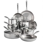 Tramontina Tri-ply Clad 14 Pc Cookware Set 18/10 Stainless Steel Induction Ready. Fixed Price $346.42.