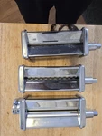 Manual Metal Pasta Roller Attachments Set Of 3 For Spaghetti & Fettuccine Silver. Fixed Price $80.00.